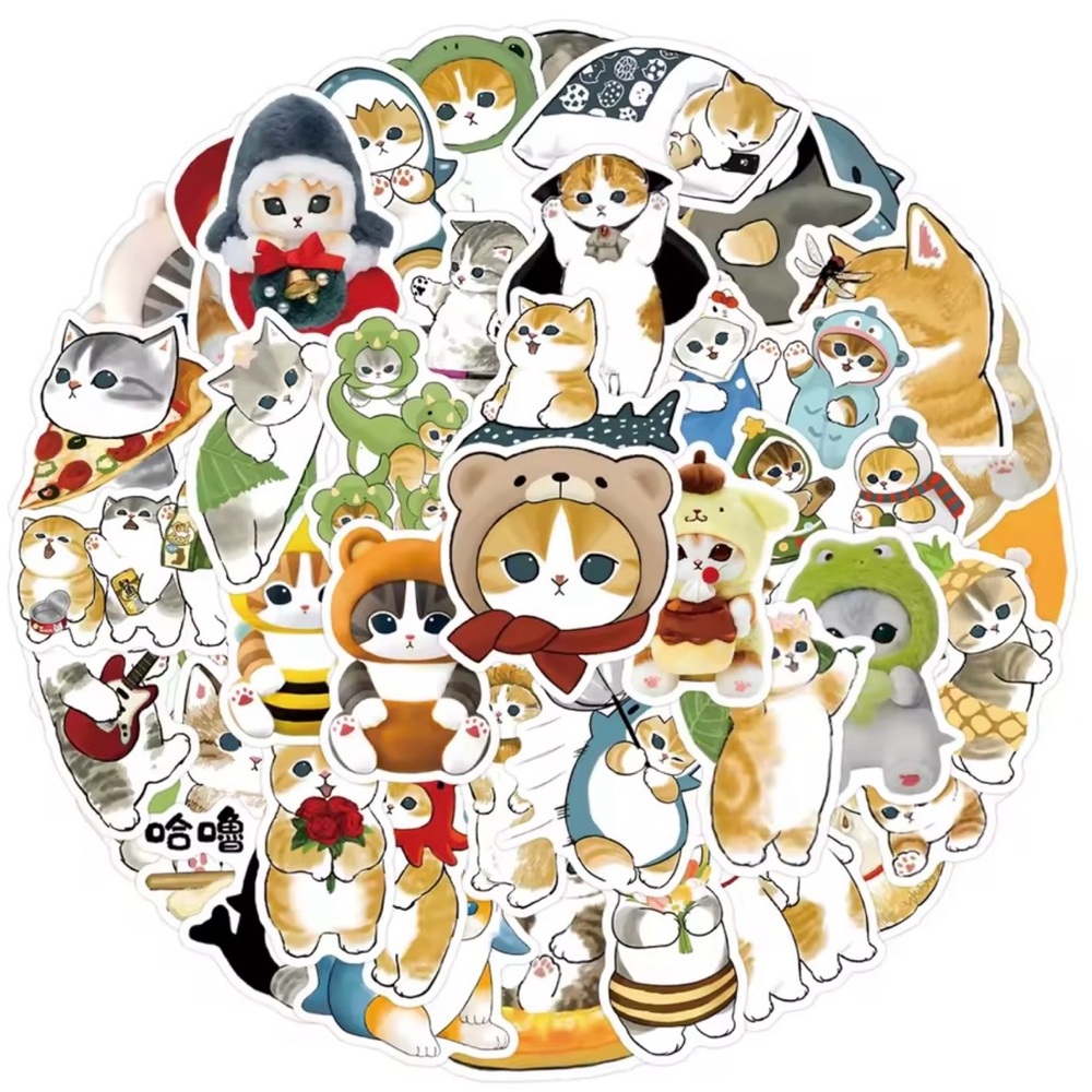 Mofusand Cat Stickers 55pc Set